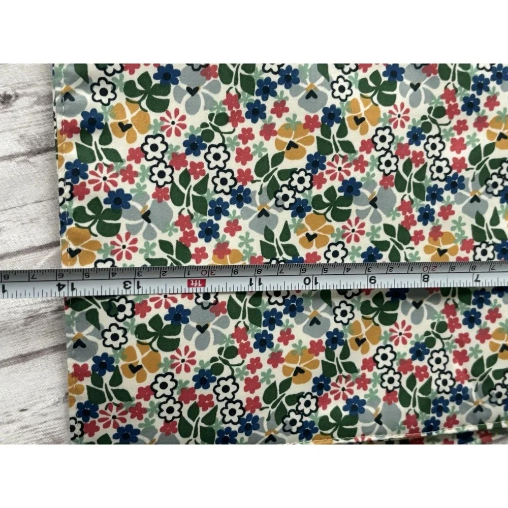 Set Of (2) Zanger Company Polish Pottery floral Green Blue Placemat & Napkin